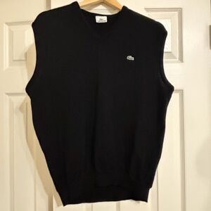 Vintage Lacoste Sweater Vest - Black - Size 7